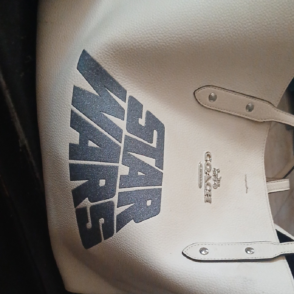 Coach White Star Wars Tote Bag